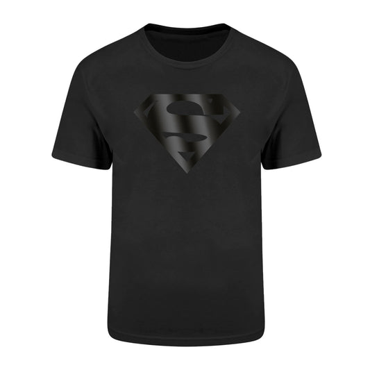DC Superman Logo Black On Black T-Shirt